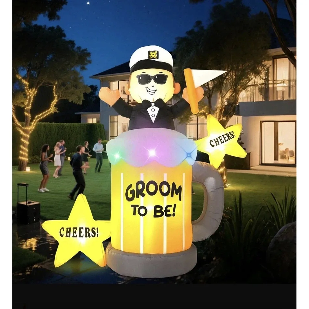 6FT Inflatable Bachelor (Groom) Party Beer Mug outdoor inflatable decoration